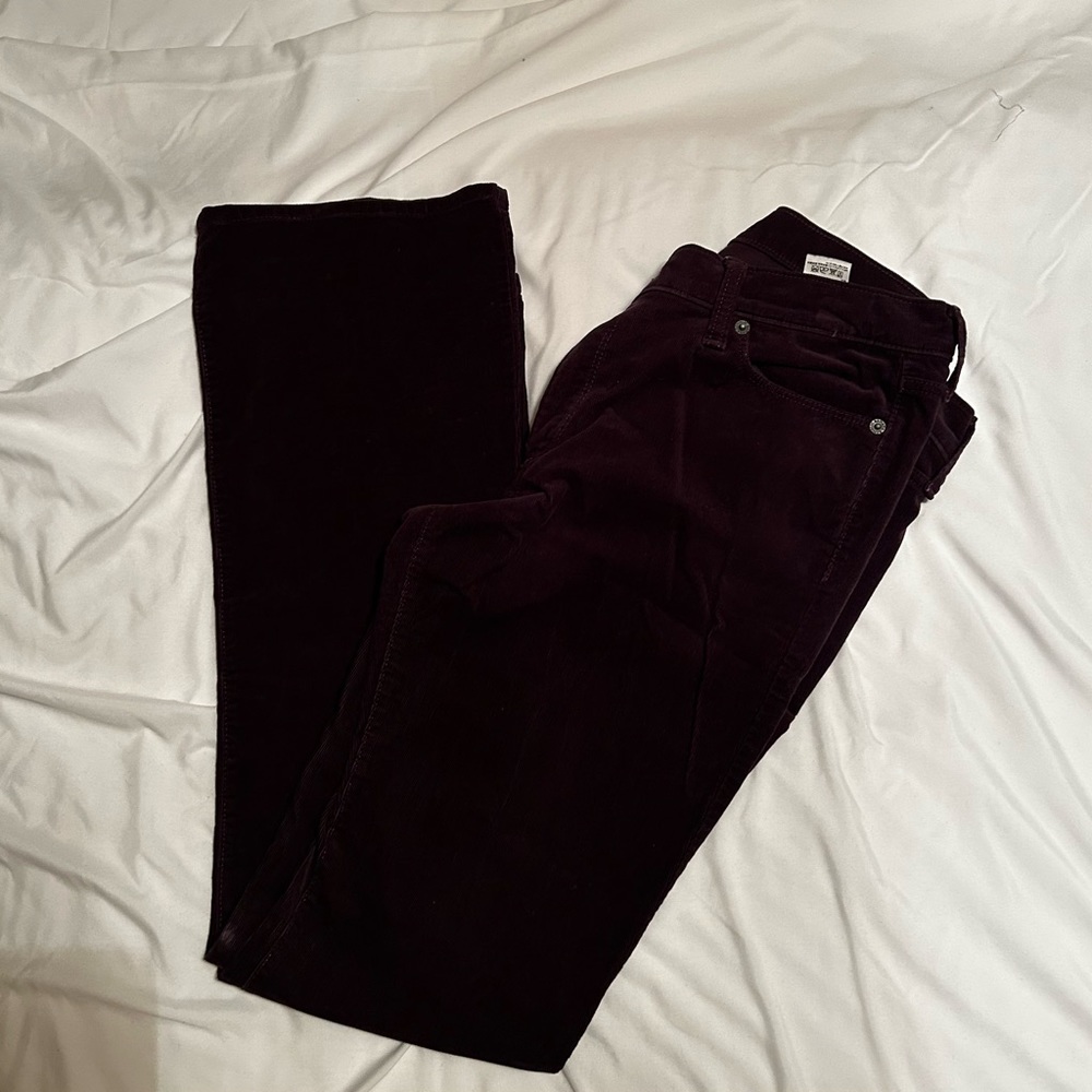 Dark purple corduroy pants